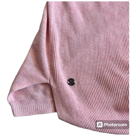 EUC Lululemon Bring it Backbend baby pink open back sweater SIZE L / 12 - Picture 5 of 6